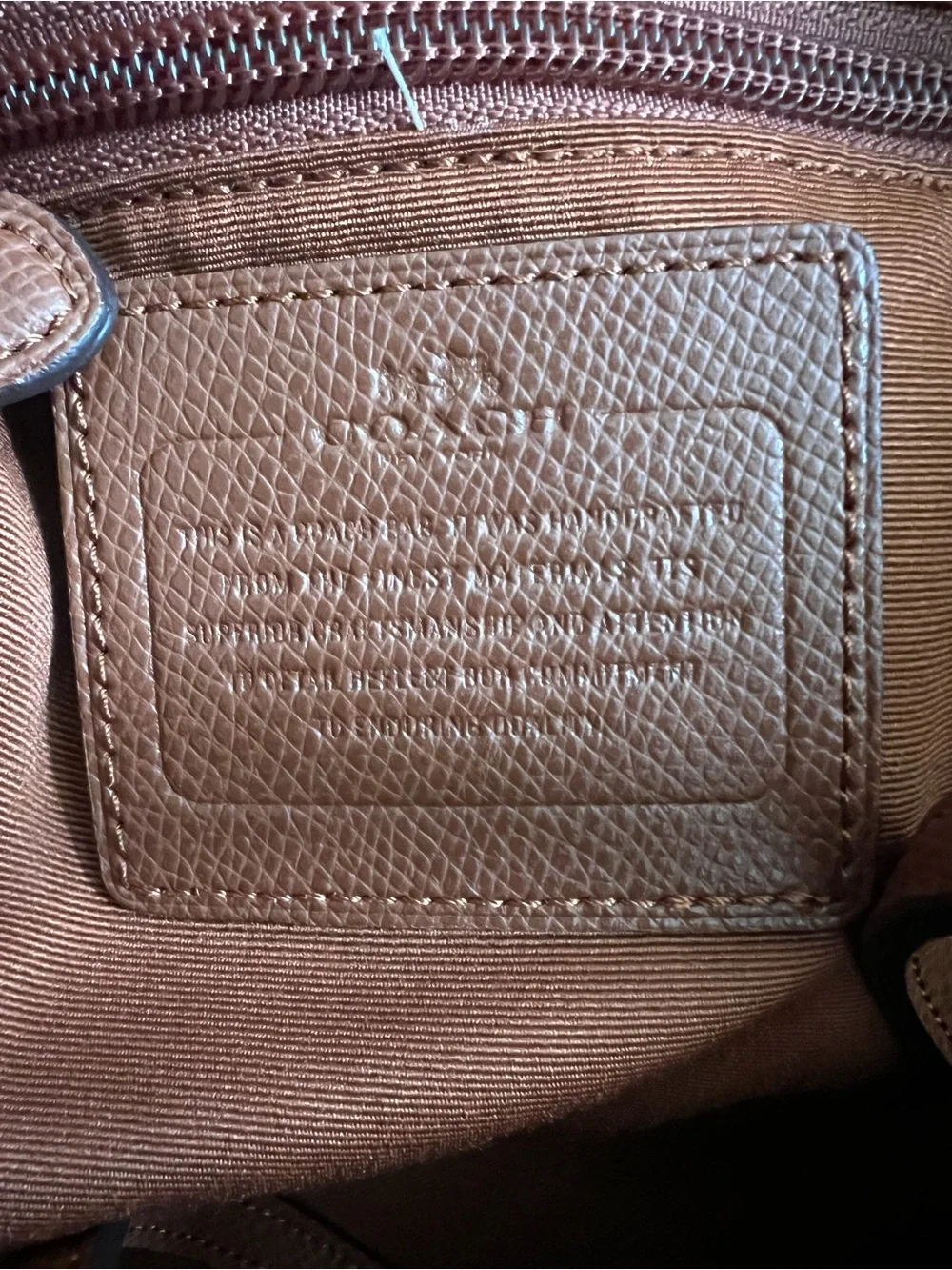 Coach Brown Pebbled Leather City Tote Bag Gold Hardware excellent condition - Picture 10 of 10